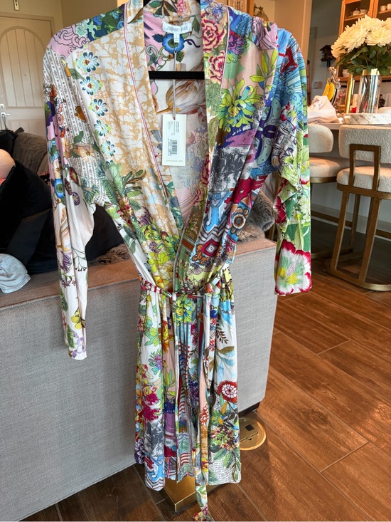 Johnny Was Other - Johnny Was Pink Floral Mixed-Print Robe